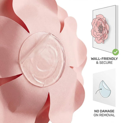 Mverse 3D Paper Flowers Decorations for Wall, Pre-Assembled Large Floral Decorations for Baby Girl Nursery Wall, Wedding Backdrop, Classroom Bulletin Board & Room Decor