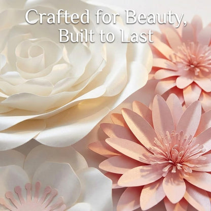 Mverse 3D Paper Flowers Decorations for Wall, Pre-Assembled Large Floral Decorations for Baby Girl Nursery Wall, Wedding Backdrop, Classroom Bulletin Board & Room Decor
