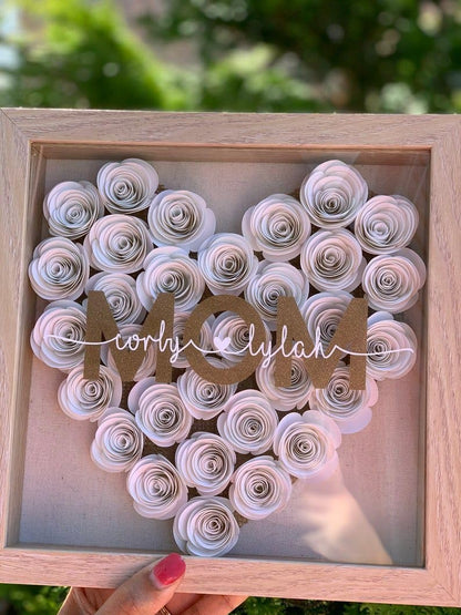Mverse 18 Pcs Small Paper Flowers for Crafts, Paper Rose for Graduation Cap, Shadow Box Decoration, Party Table Confetti Décor (White)