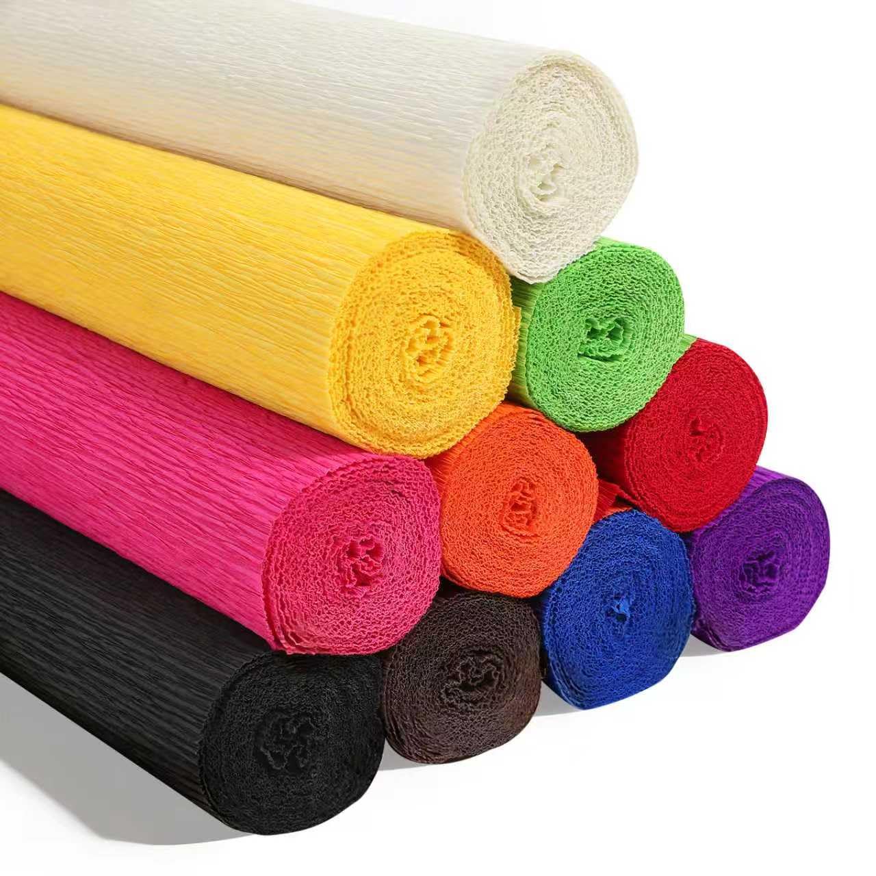 Heavy Crepe Paper for Flower Making, DIY Crafts | Italian-Quality Crepe Paper with 300% Stretch | Papel Crepe de Colores Paquete