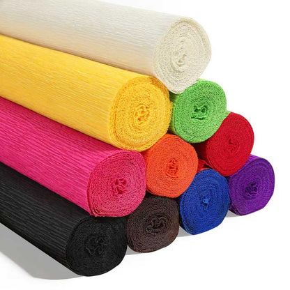 Heavy Crepe Paper for Flower Making, DIY Crafts | Italian-Quality Crepe Paper with 300% Stretch | Papel Crepe de Colores Paquete