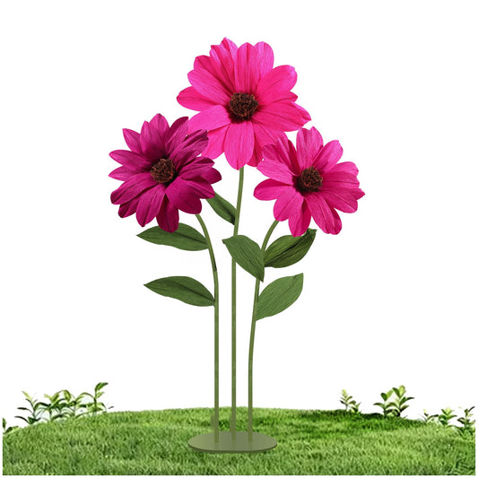 Daisy Paper Flowers (Gradient Red)