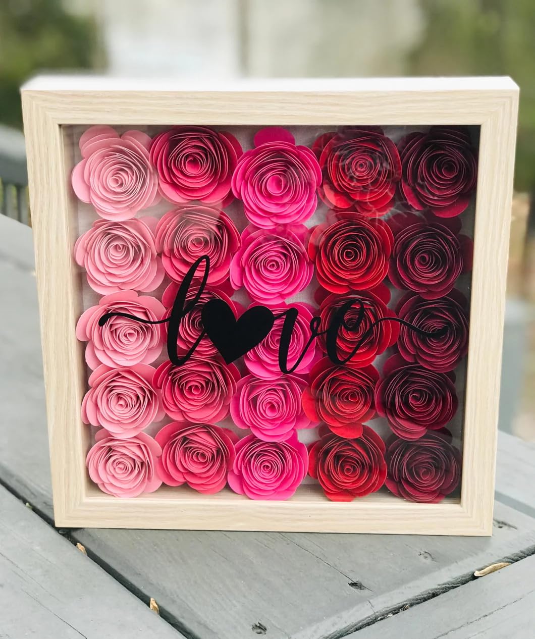 Mverse Halloween Decorations, Thanksgiving Paper Flower Framed Wall Art, Farmhouse Country Decor – Decorations for Custom Graduation Cap, Cupcake Topper (18 Pieces, Grey)