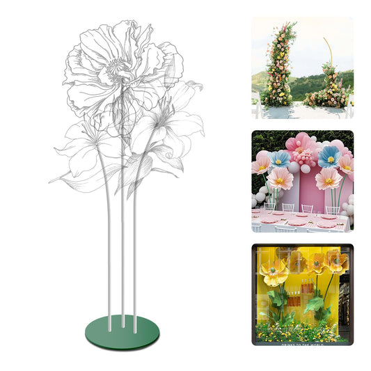 Giant Flower Stand Base and Stem(1 Set, 12.6 Inch)