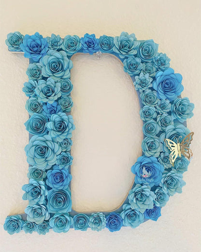 Mverse Light Blue Roses Artificial Flowers, Mini Paper Flower Crafts DIY Gift Decorations for Custom Shadow Box Frame, Graduation Cap, Cake Topper (18 Pieces, Light Blue)