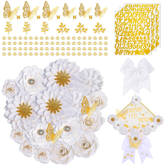 Mini Paper Flowers (White)