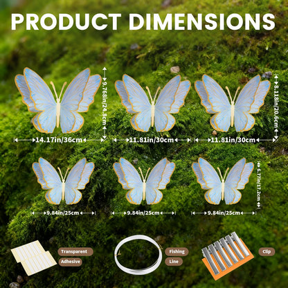 Mverse 3D Butterfly Wall Decor - Gold Paper Butterflies Sticker for Balloon Arch Garland & Cake Topper - Removable Mural Decals for Baby Shower, Wedding, Nursery & Girls Room Decoration (Pink)