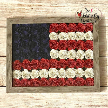 Mverse 3D Mini White Roses Artificial Flowers, Mini Paper Flowers Decorations for Custom Shadow Box Frame, Handmade Crafts DIY Gift (18 Pieces, Milky)