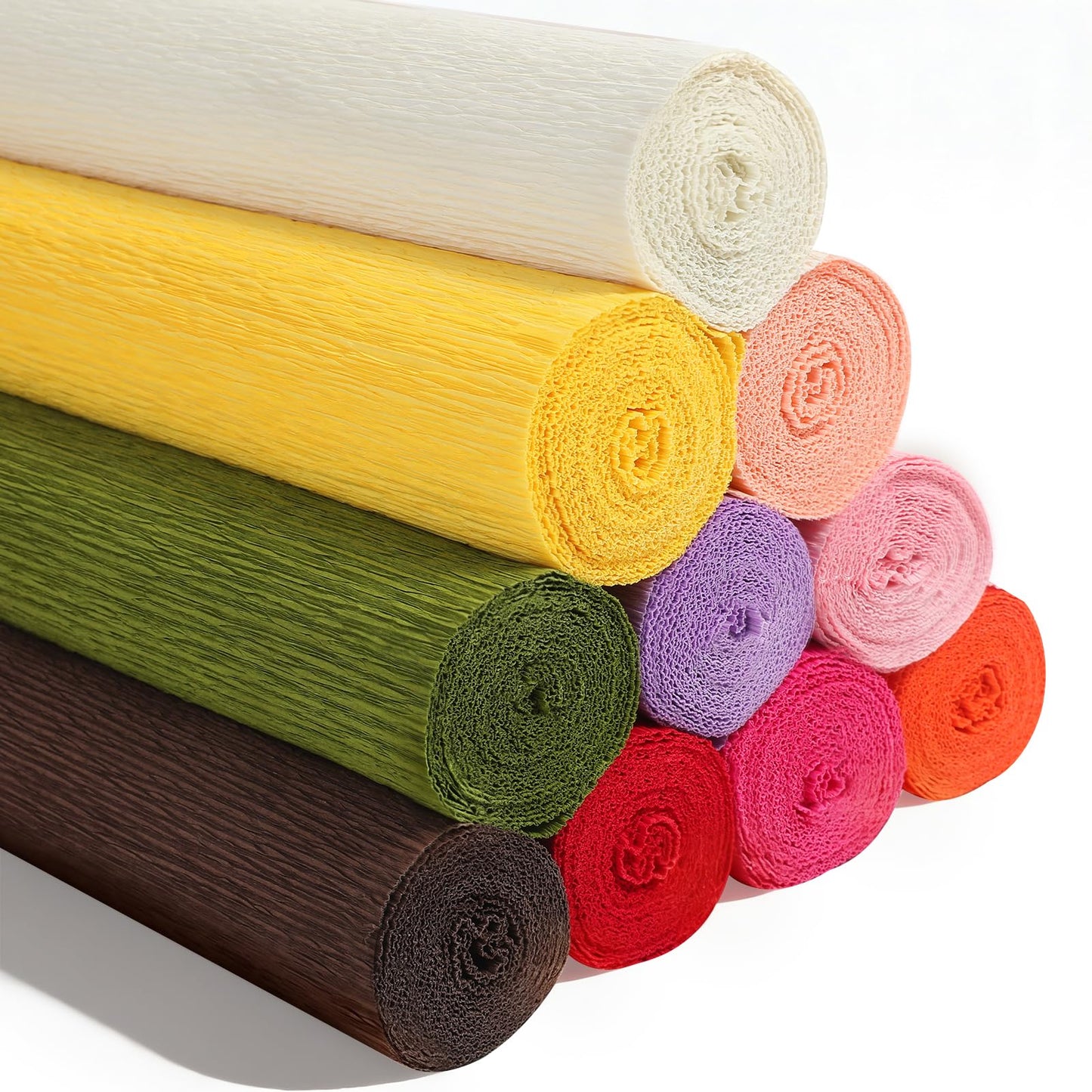 Heavy Crepe Paper for Flower Making, DIY Crafts | Italian-Quality Crepe Paper with 300% Stretch | Papel Crepe de Colores Paquete